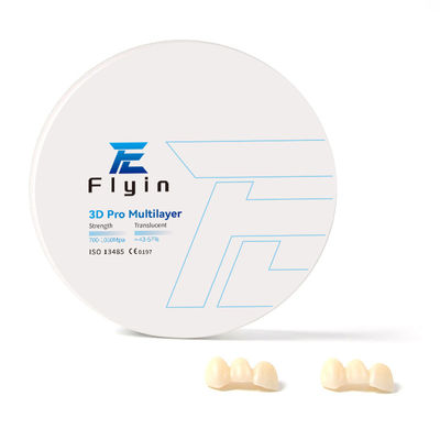 Οδοντιατρική 3D Pro Πολυεπίπεδο Zirconia Cad Cam Blocks για μηχανήματα Zirconia 5 έτη MFDS κλάσης II